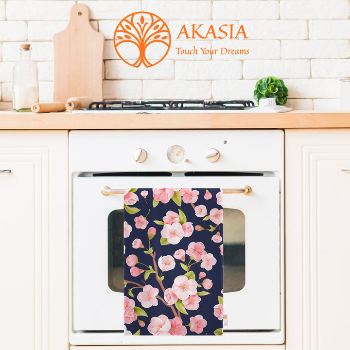Floral Hand Towel|Summer Tea Towel|Floral Dish Cloth|Pink Flower Towel|Cost-Effective Rag|Gift For Her|Cleaning Cloth|Flower Print Towel