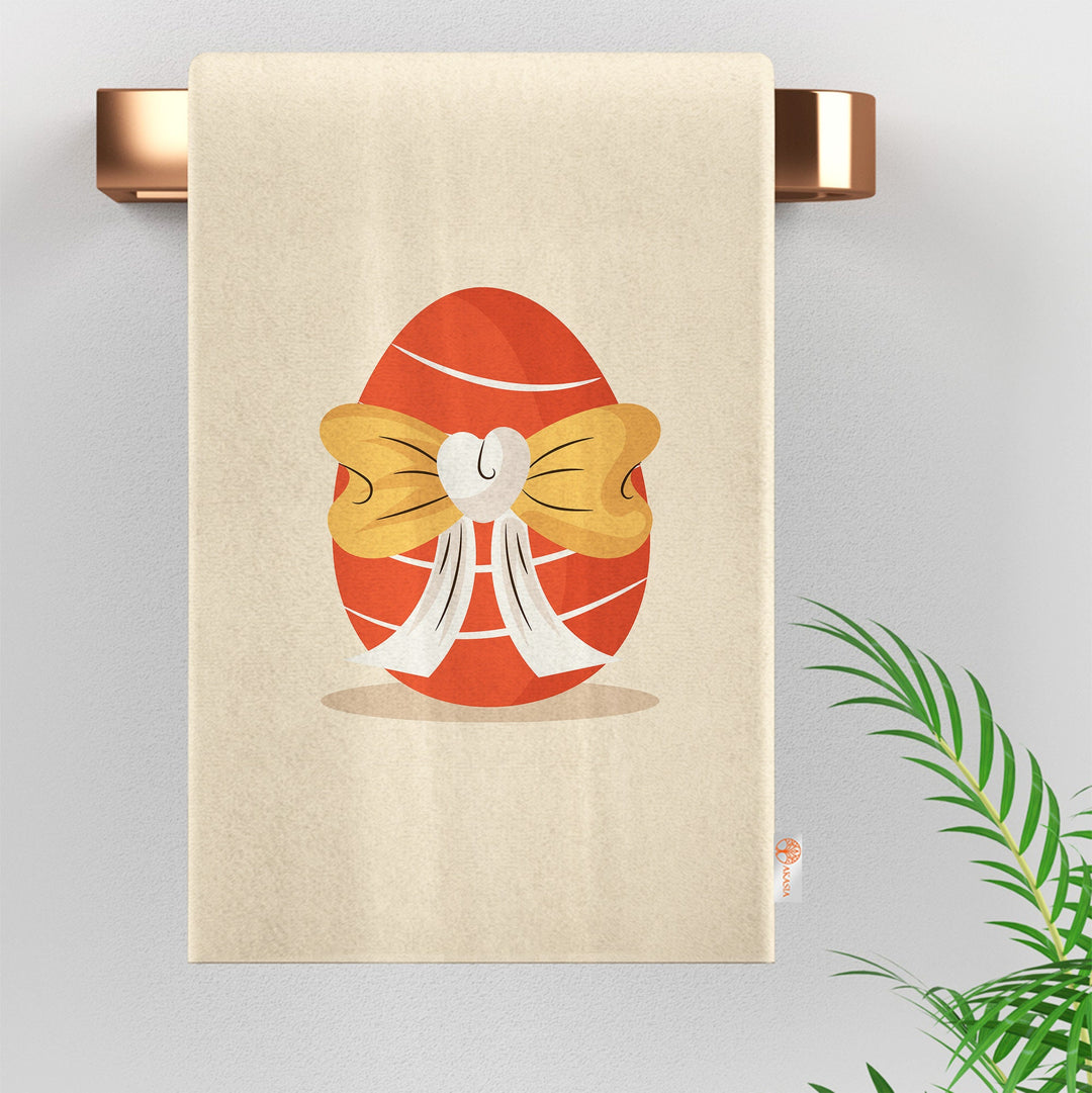 Easter Hand Towel|Egg Print Kitchen Towel|Happy Easter Tea Towel|Farmhouse Spring Reusable Dish Cloth|Eco-Friendly Towel|Cost-Effective Rag