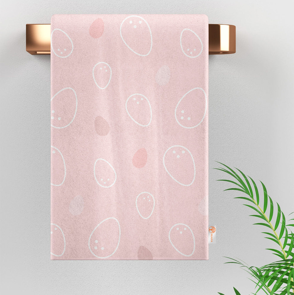 Easter Hand Towel|Happy Easter Tea Towel|Egg Print Kitchen Towel|Farmhouse Spring Trend Dish Cloth|Eco-Friendly Towel|Cost-Effective Rag