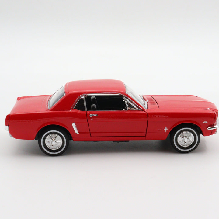 Welly 1964 Ford Mustang Coupe|Vintage Model Car|Scale 1/24 Diecast Classic Car Collection|Red Metal Car|Old Collectible Car|Office Decor