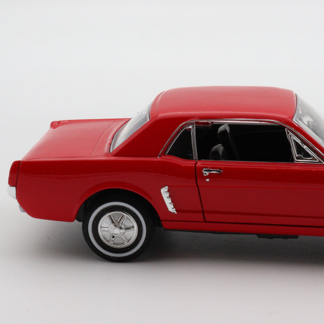 Welly 1964 Ford Mustang Coupe|Vintage Model Car|Scale 1/24 Diecast Classic Car Collection|Red Metal Car|Old Collectible Car|Office Decor