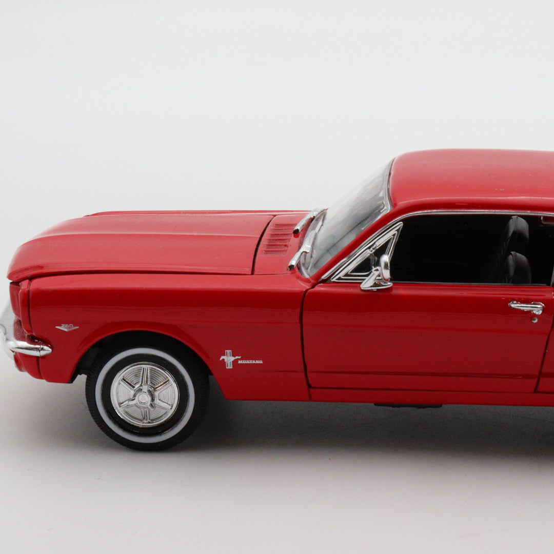 Welly 1964 Ford Mustang Coupe|Vintage Model Car|Scale 1/24 Diecast Classic Car Collection|Red Metal Car|Old Collectible Car|Office Decor