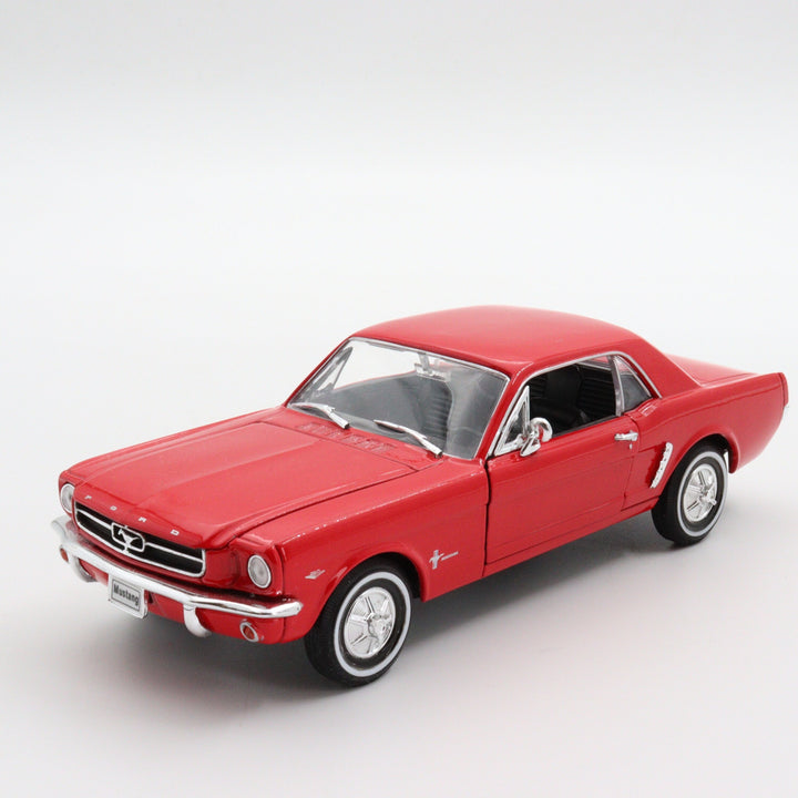 Welly 1964 Ford Mustang Coupe|Vintage Model Car|Scale 1/24 Diecast Classic Car Collection|Red Metal Car|Old Collectible Car|Office Decor