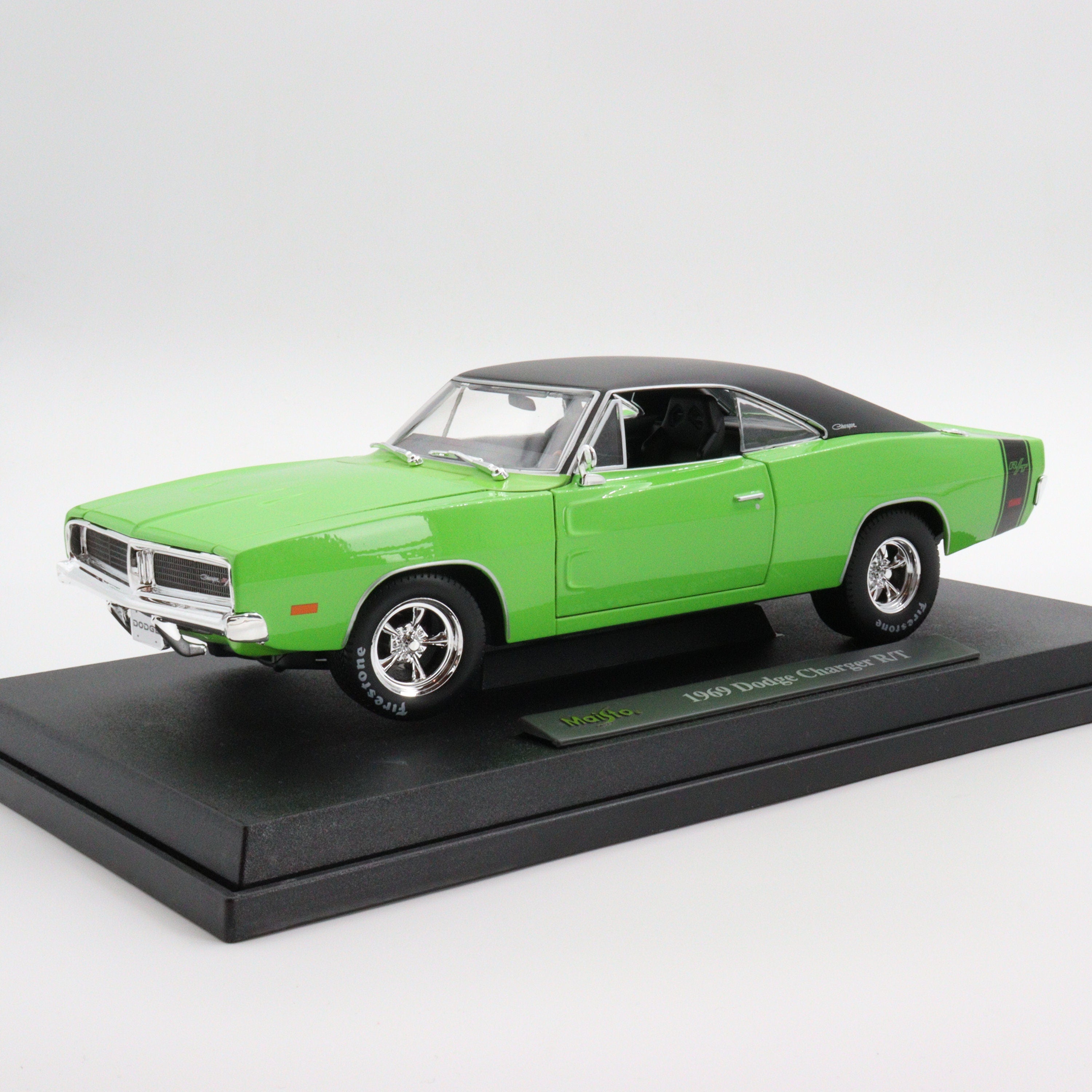 1969 Dodge Charger R/T|Vintage Model Car|Classic Green Metal Car