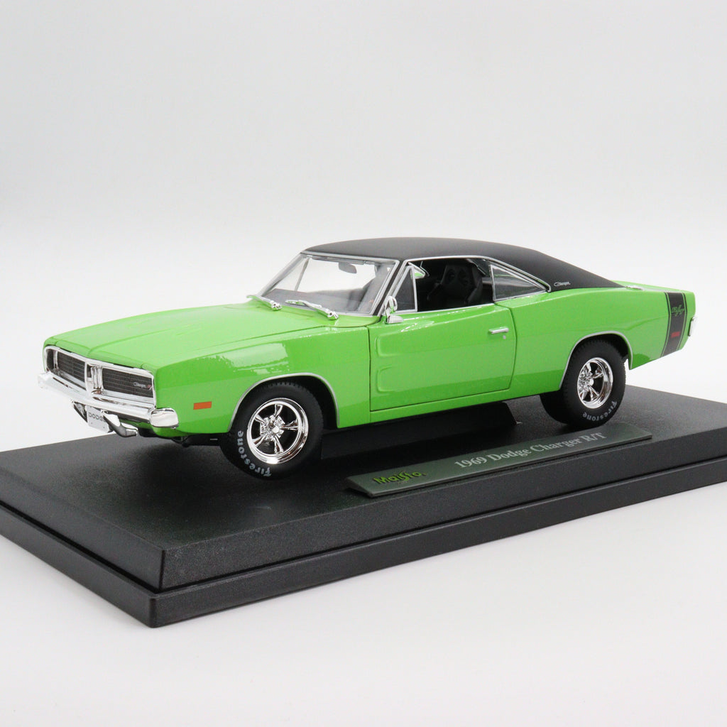 1969 Dodge Charger R/T|Vintage Model Car|Classic Green Metal Car