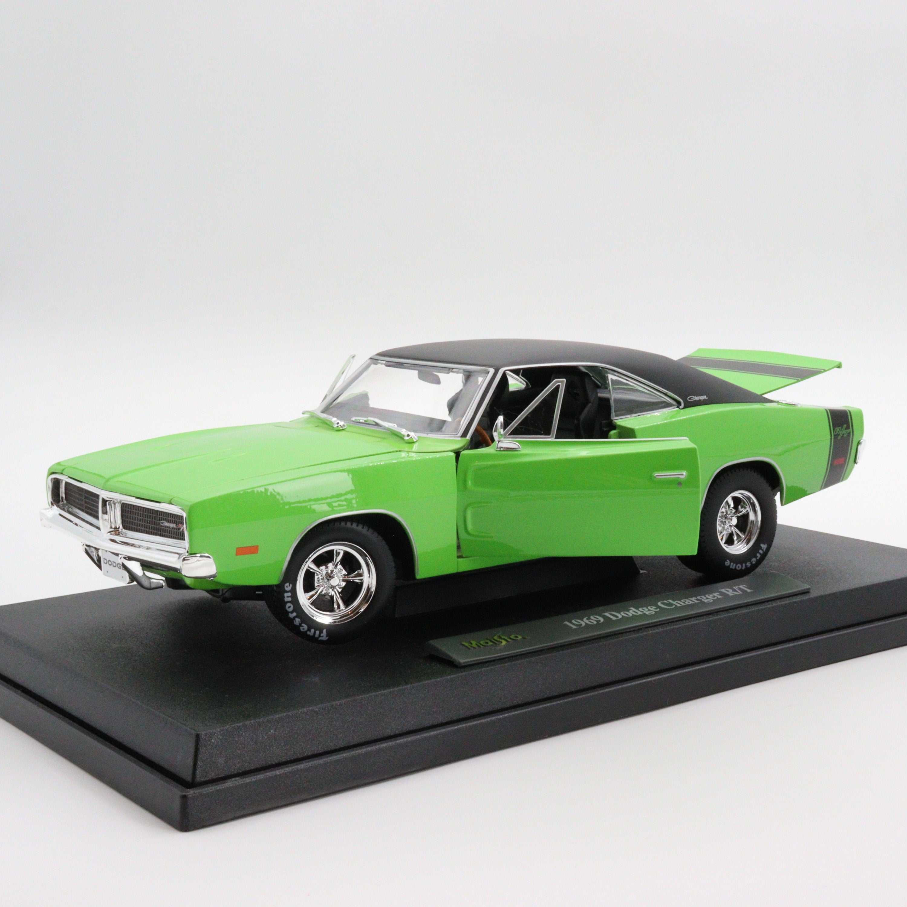 1969 Dodge Charger R/T|Vintage Model Car|Classic Green Metal Car
