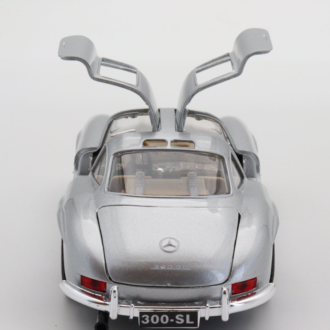 Burago 1954 Mercedes Benz 300 SL|Scale 1/24 Vintage Diecast Car|Classic Gray Convertible Car|Old Model Car for Collectors|Gift for Father