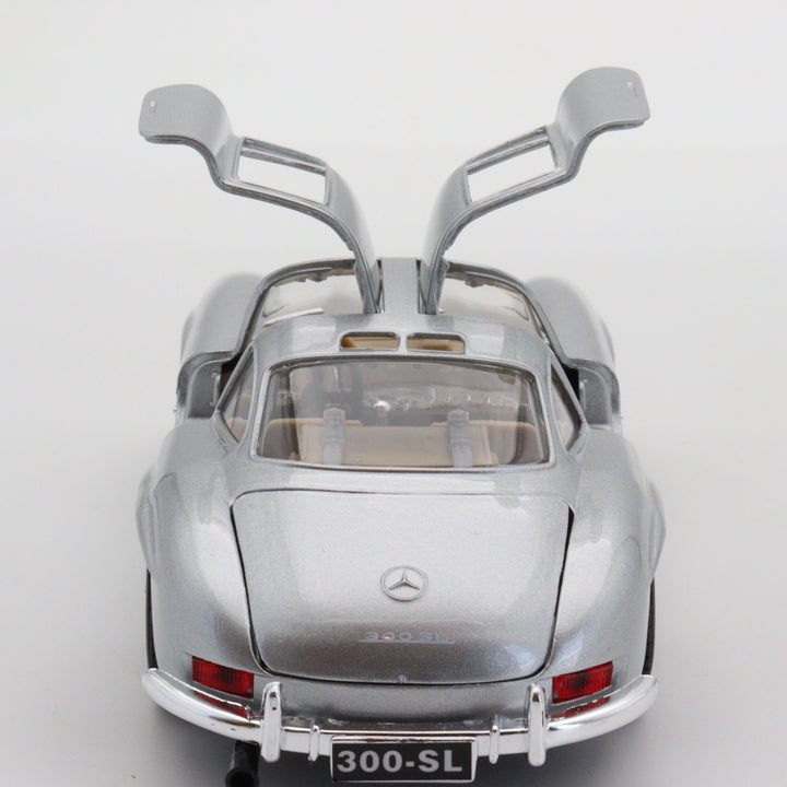 Burago 1954 Mercedes Benz 300 SL|Scale 1/24 Vintage Diecast Car|Classic Gray Convertible Car|Old Model Car for Collectors|Gift for Father