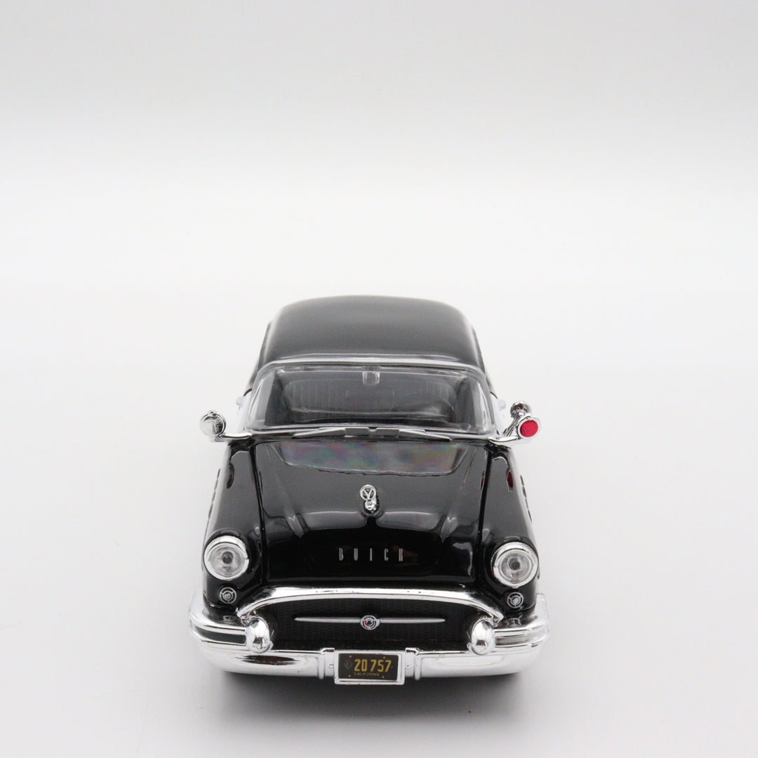 Maisto 1955 Buick Century Diecast Highway Patrol Car|Scale 1/24 Classic Car Collection|Vintage Model Black Metal Car|Old Collectible Car