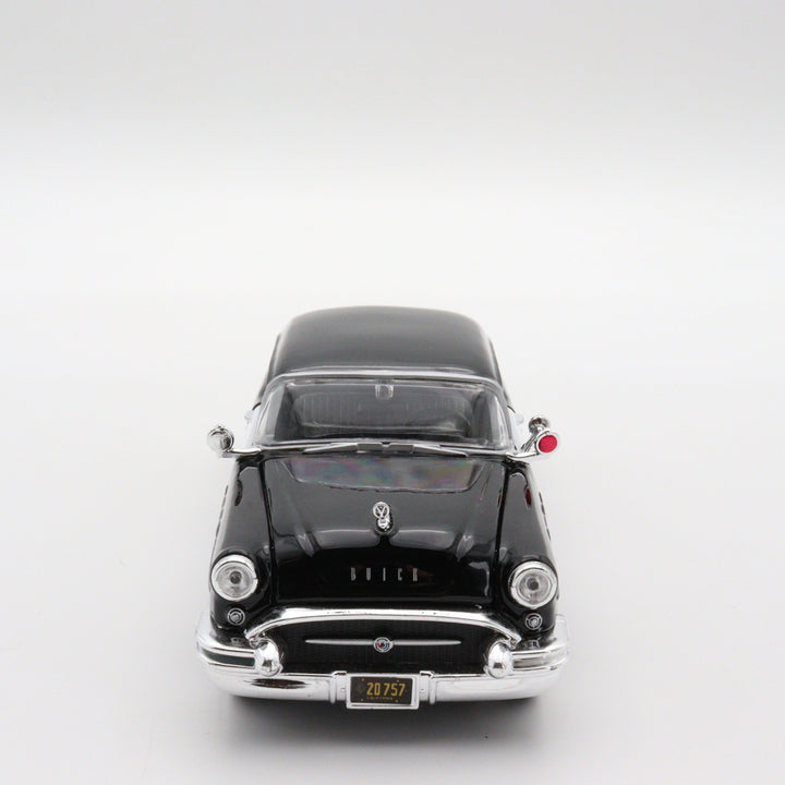 Maisto 1955 Buick Century Diecast Highway Patrol Car|Scale 1/24 Classic Car Collection|Vintage Model Black Metal Car|Old Collectible Car
