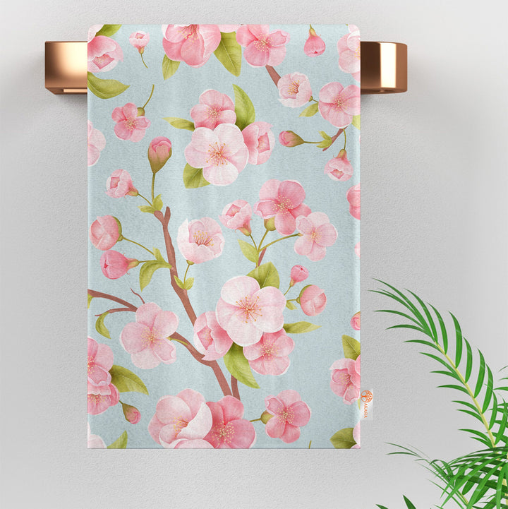 Floral Hand Towel|Summer Tea Towel|Floral Dish Cloth|Pink Flower Towel|Cost-Effective Rag|Gift For Her|Cleaning Cloth|Flower Print Towel