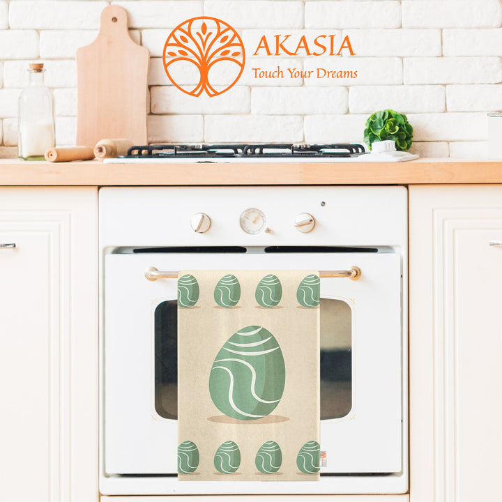 Easter Hand Towel|Egg Print Kitchen Towel|Happy Easter Tea Towel|Farmhouse Spring Reusable Dish Cloth|Eco-Friendly Towel|Cost-Effective Rag