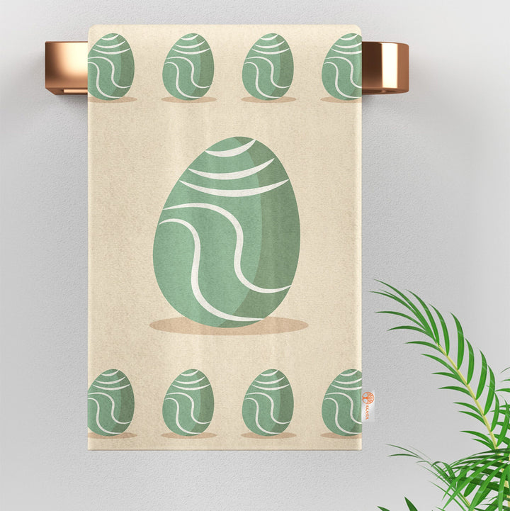 Easter Hand Towel|Egg Print Kitchen Towel|Happy Easter Tea Towel|Farmhouse Spring Reusable Dish Cloth|Eco-Friendly Towel|Cost-Effective Rag