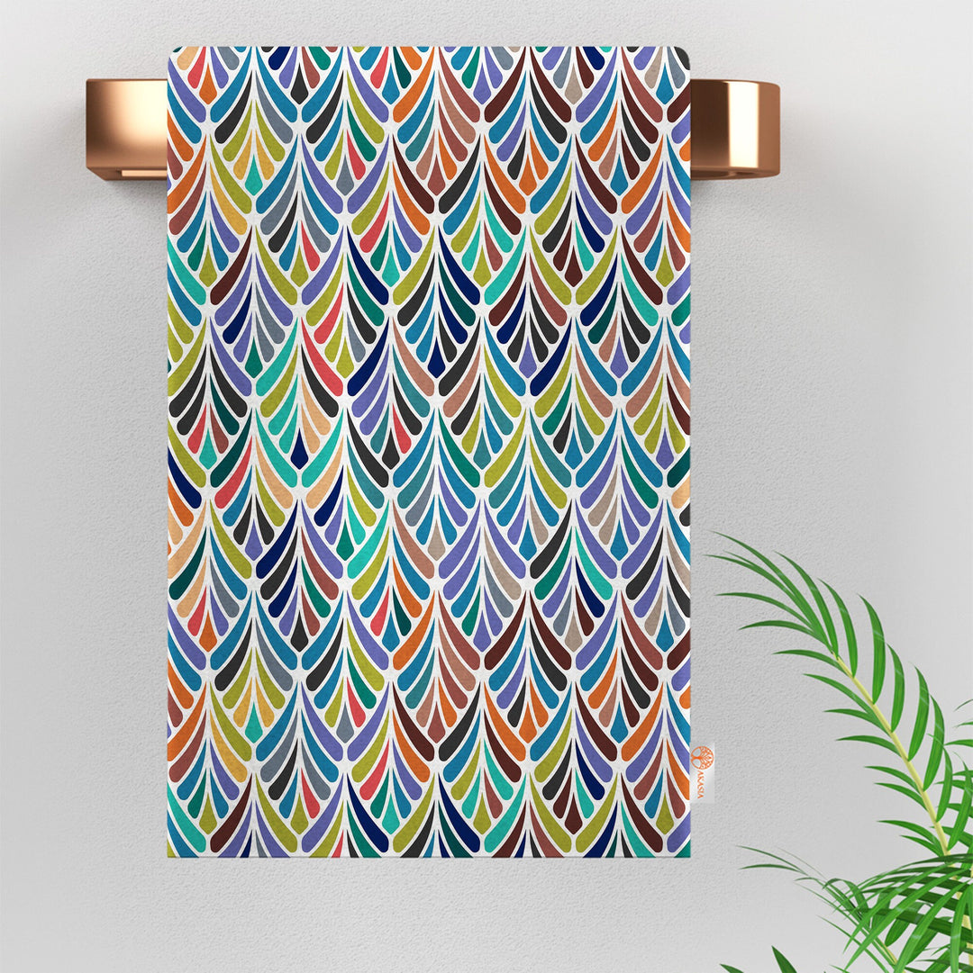 Abstract Hand Towel|Reusable Tea Towel|Boho Dish Cloth|Eco-Friendly Colorful Towel|Wiping Dishcloth|Gift For Woman|Glass Cleaning Towel