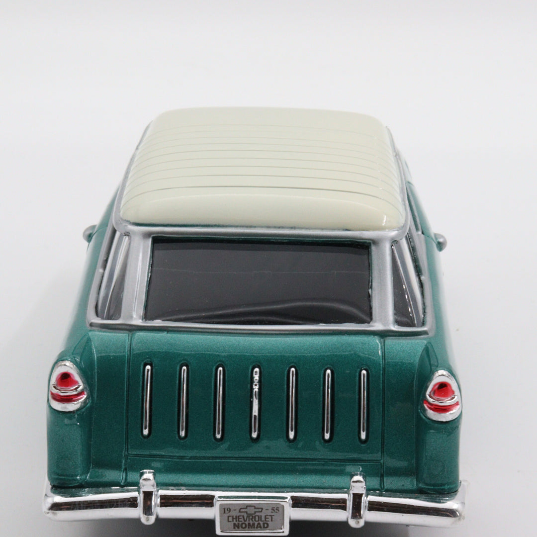 Motormax 1955 Chevy Nomad Model Car|Scale 1/24 Classic Diecast Car Collection|Vintage Model Green Car|Old Metal Car|Gift for Father's Day