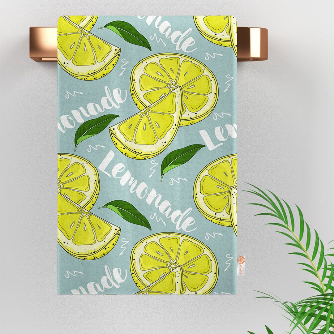 Lemon Hand Towel|Lime Dishcloth|Fresh Citrus Towel|Fruit Kitchen Tea Towel|Cleaning Cloth|Dust Remover|Cost-Effective Rag|Farmhouse Towel