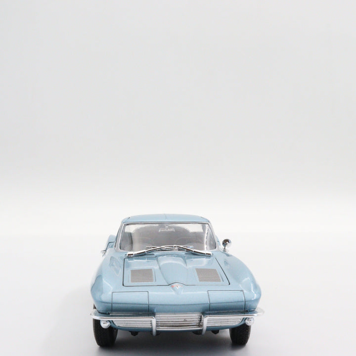 Welly 1963 Chevrolet Corvette|Scale 1:24 Diecast Vintage Car|Classic Model Old Car|Collectible Metal Blue Car for Collectors|Gift for Dad