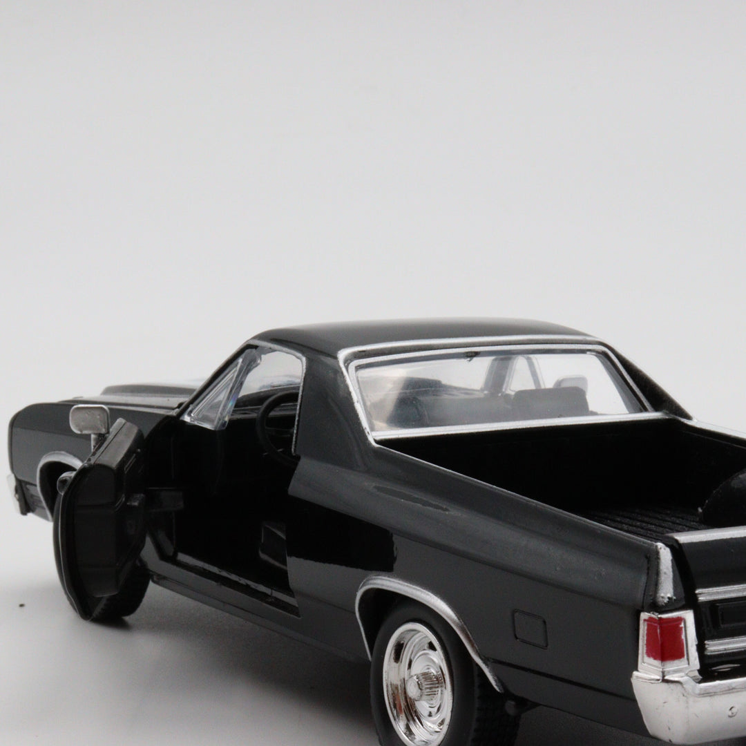 NewRay 1970 Chevrolet EI Camino SS|Muscle Car Collection|Vintage Model Car for Collectors|Classic Metal Car|Scale 1/24 Black Diecast Car