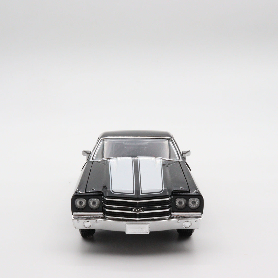 NewRay 1970 Chevrolet EI Camino SS|Muscle Car Collection|Vintage Model Car for Collectors|Classic Metal Car|Scale 1/24 Black Diecast Car