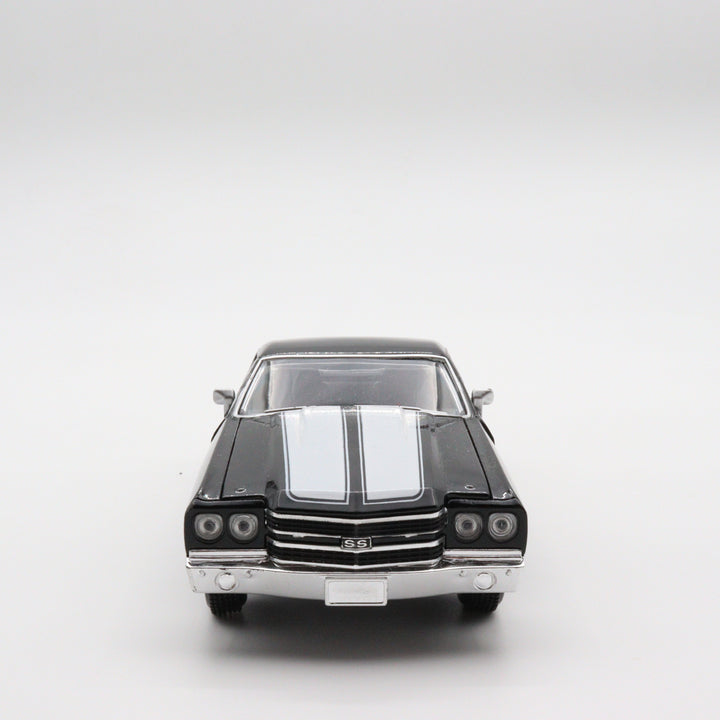 NewRay 1970 Chevrolet EI Camino SS|Muscle Car Collection|Vintage Model Car for Collectors|Classic Metal Car|Scale 1/24 Black Diecast Car
