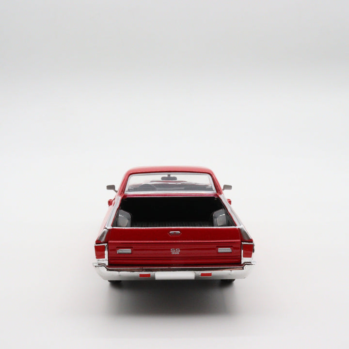 Motormax 1970 Chevy El Camino SS 396|Scale 1/24 Red and Black Diecast Car|Vintage Model Car for Collectors|Classic Metal Car Collection