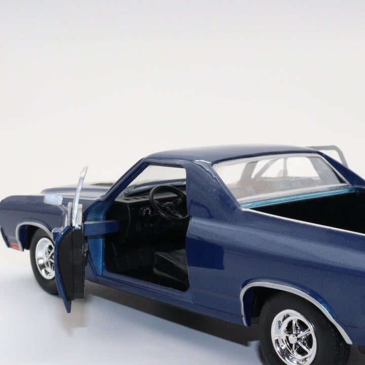 Motormax 1970 Chevy El Camino SS 396|Scale 1/24 Blue Diecast Car|Pickup Model Car|Vintage Model Car for Collectors|Classic Metal Car for Dad