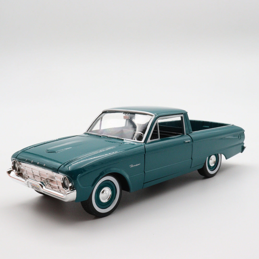 Motormax 1960 Ford Ranchero|Scale 1/24 Green Diecast Car|Vintage Pickup Model Car for Collectors|Classic Metal Collection Car|Gift for Dad