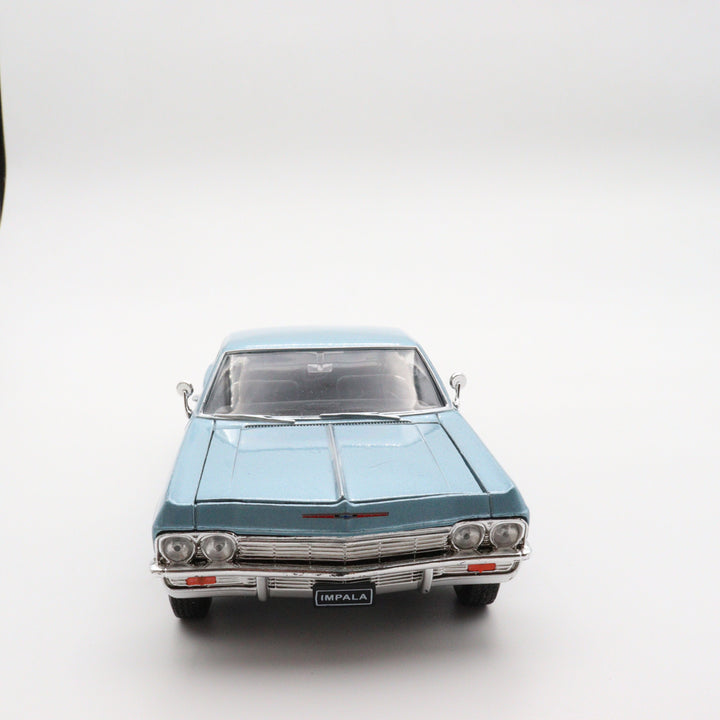 1965 Chevrolet SS 369|Scale 1/24 Vintage Model Car|Welly Diecast Blue Car for Collectors|Classic Old Metal Collection Car|Gift for Father