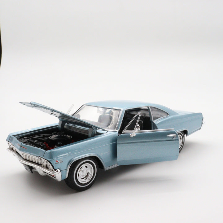 1965 Chevrolet SS 369|Scale 1/24 Vintage Model Car|Welly Diecast Blue Car for Collectors|Classic Old Metal Collection Car|Gift for Father