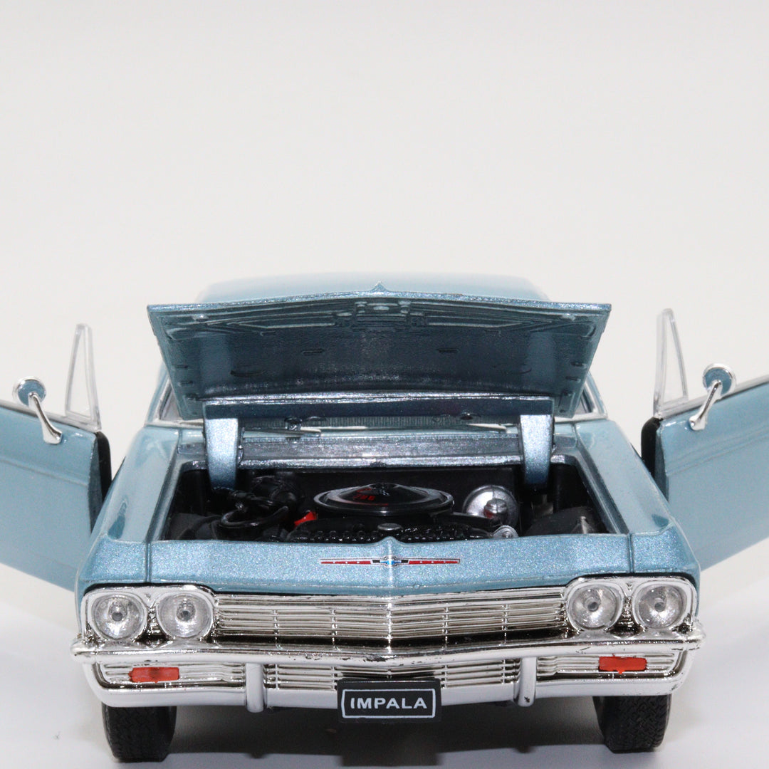 1965 Chevrolet SS 369|Scale 1/24 Vintage Model Car|Welly Diecast Blue Car for Collectors|Classic Old Metal Collection Car|Gift for Father