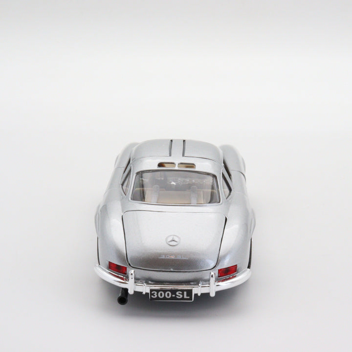 Burago 1954 Mercedes Benz 300 SL|Scale 1/24 Vintage Diecast Car|Classic Gray Convertible Car|Old Model Car for Collectors|Gift for Father