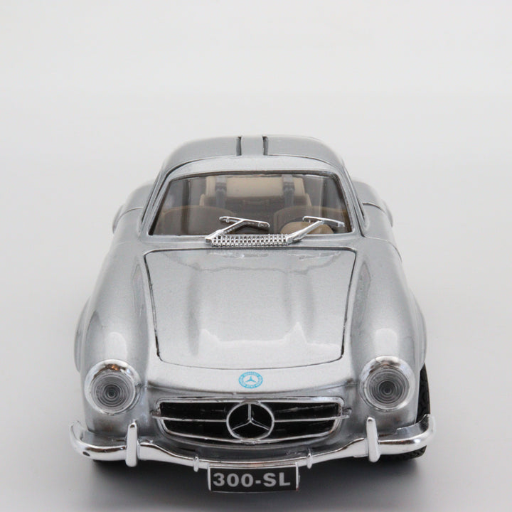 Burago 1954 Mercedes Benz 300 SL|Scale 1/24 Vintage Diecast Car|Classic Gray Convertible Car|Old Model Car for Collectors|Gift for Father