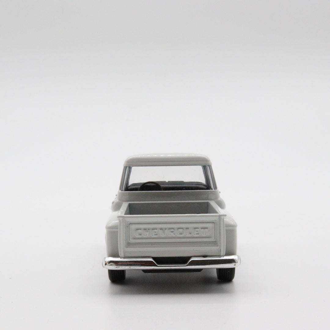 1955 Chevy Stepside|Scale 1/38 Diecast Car for Boys|Vintage Model White Pull Back Car for Collectors|Classic Metal Collection Car for Dad