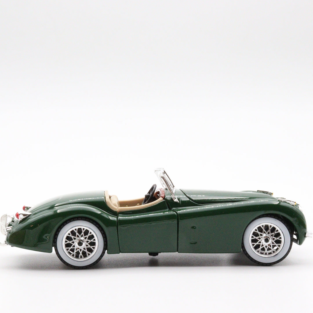 Jaguar XK 120|Scale 1/24 Green Diecast Car|Vintage Collectible Model Car for Collectors|Classic Metal Collection Car|Nostalgic Gift for Dad