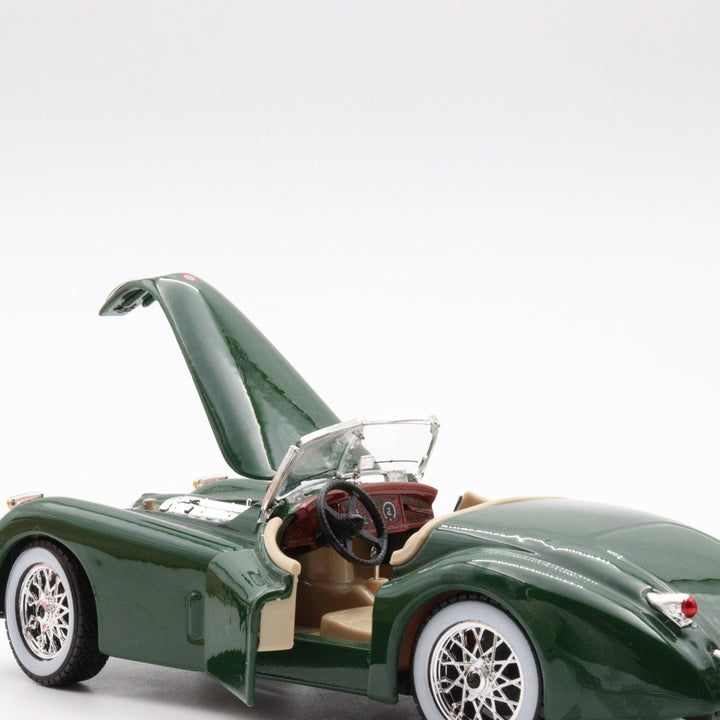 Jaguar XK 120|Scale 1/24 Green Diecast Car|Vintage Collectible Model Car for Collectors|Classic Metal Collection Car|Nostalgic Gift for Dad