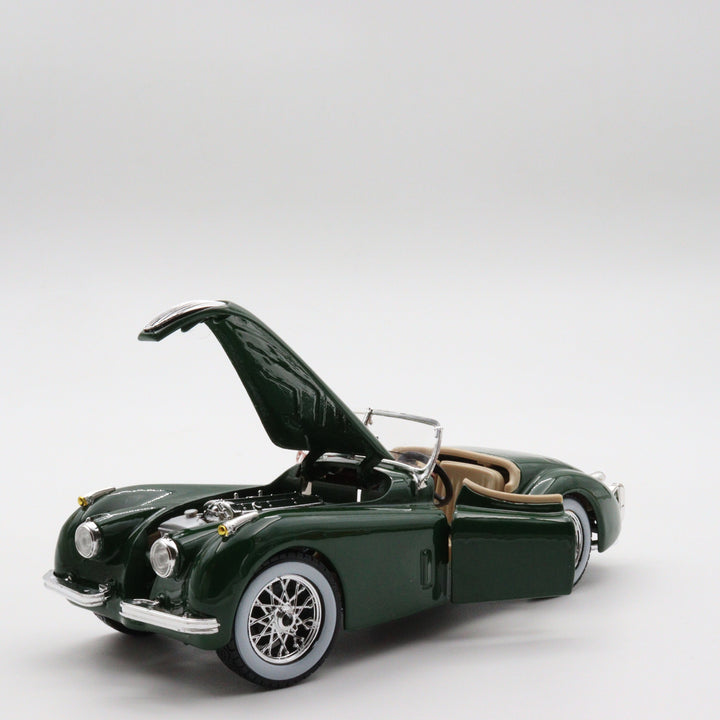 Jaguar XK 120|Scale 1/24 Green Diecast Car|Vintage Collectible Model Car for Collectors|Classic Metal Collection Car|Nostalgic Gift for Dad