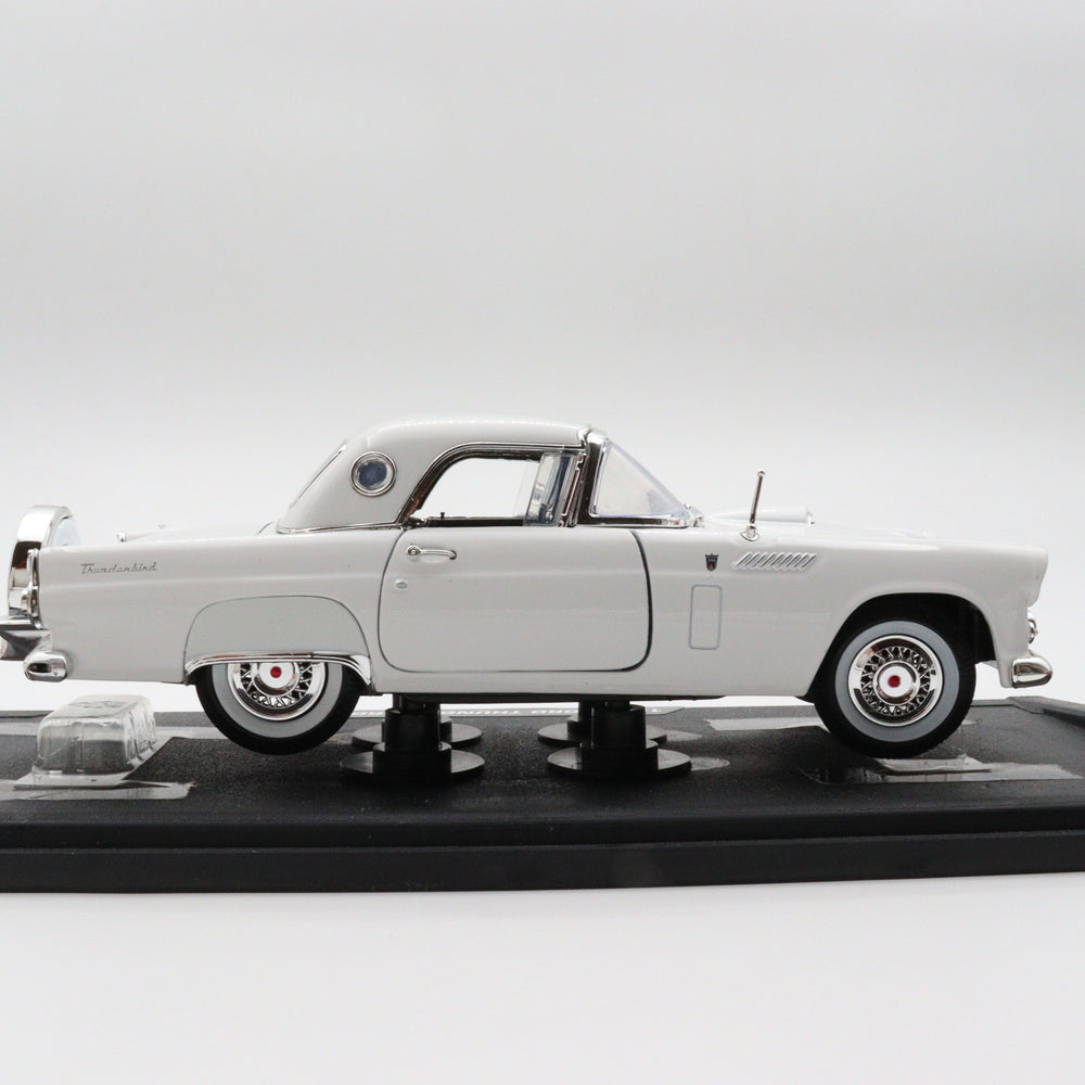 1956 Ford Thunderbird|Scale 1/18 White Diecast Car|Vintage Model Car for Collectors|Classic Convertible Metal Collection Car|Nostalgic Gift