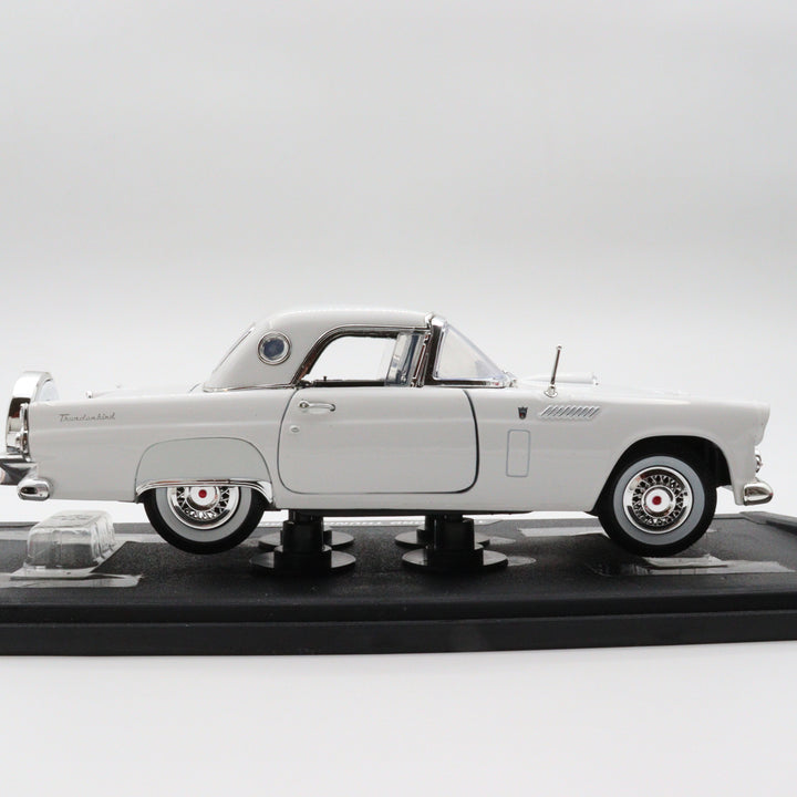 1956 Ford Thunderbird|Scale 1/18 White Diecast Car|Vintage Model Car for Collectors|Classic Convertible Metal Collection Car|Nostalgic Gift