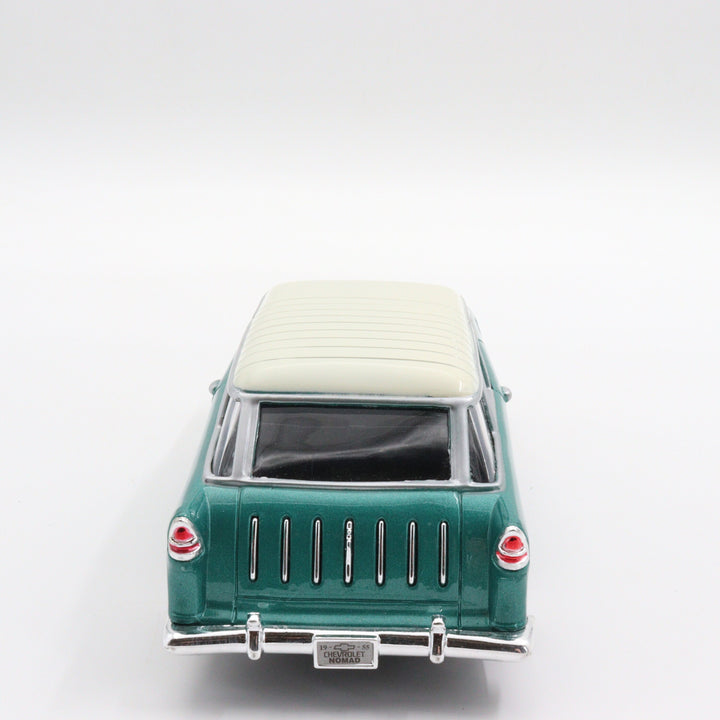 Motormax 1955 Chevy Nomad Model Car|Scale 1/24 Classic Diecast Car Collection|Vintage Model Green Car|Old Metal Car|Gift for Father's Day