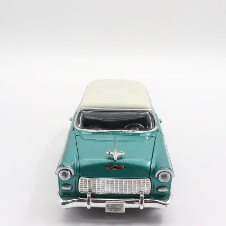 Motormax 1955 Chevy Nomad Model Car|Scale 1/24 Classic Diecast Car Collection|Vintage Model Green Car|Old Metal Car|Gift for Father's Day