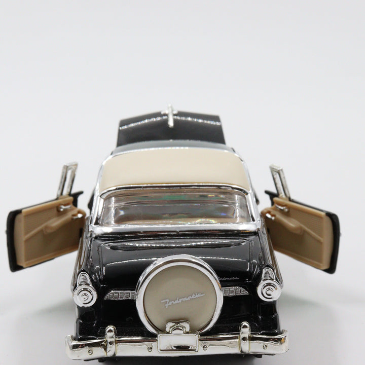 1955 Ford Crown Victoria|Scale 1/34 Black Diecast Car|Vintage Model Car|Green Car Roof Toy|Old Classic Metal Collection Car|Gift for Father
