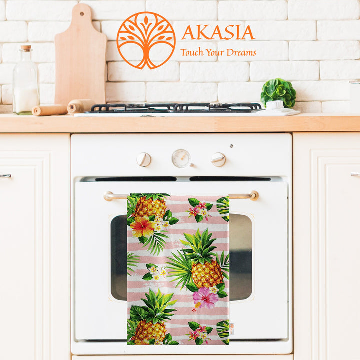 Pineapple Hand Towel|Fruit Kitchen Towel|Tropical Dishcloth|Decorative Tea Towel|Housewarming Summer Trend Pineapple Rag|Fruit Home Decor