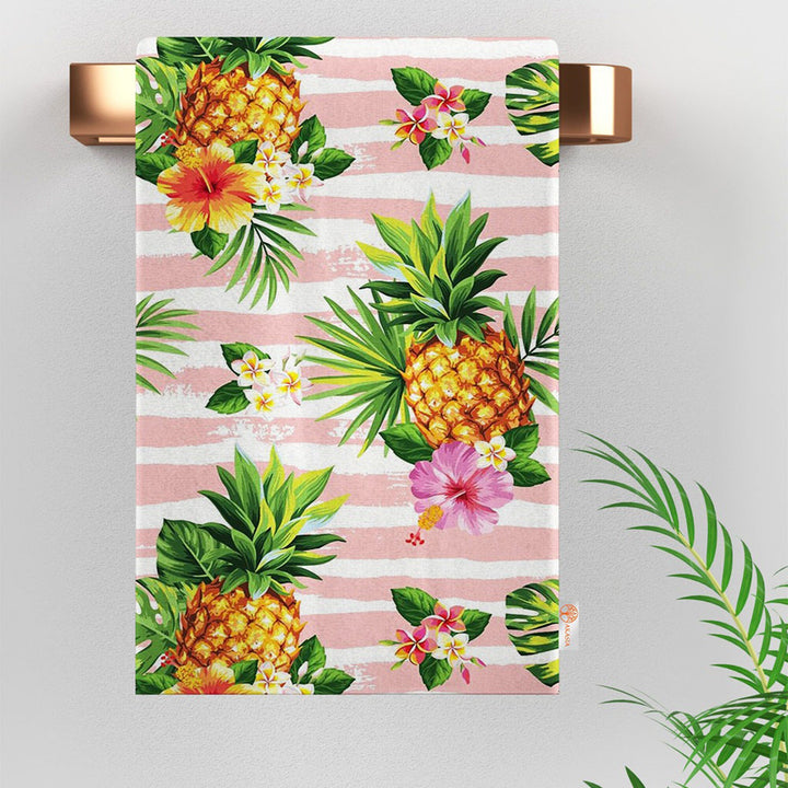 Pineapple Hand Towel|Fruit Kitchen Towel|Tropical Dishcloth|Decorative Tea Towel|Housewarming Summer Trend Pineapple Rag|Fruit Home Decor