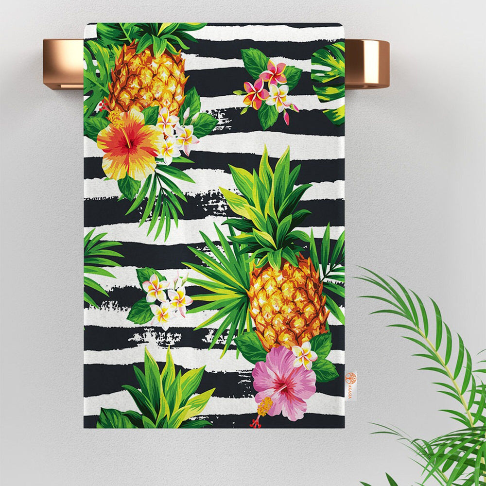 Pineapple Hand Towel|Fruit Kitchen Towel|Tropical Dishcloth|Decorative Tea Towel|Housewarming Summer Trend Pineapple Rag|Fruit Home Decor