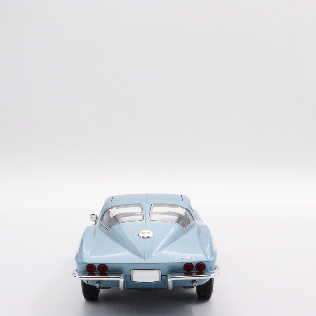 Welly 1963 Chevrolet Corvette|Scale 1:24 Diecast Vintage Car|Classic Model Old Car|Collectible Metal Blue Car for Collectors|Gift for Dad