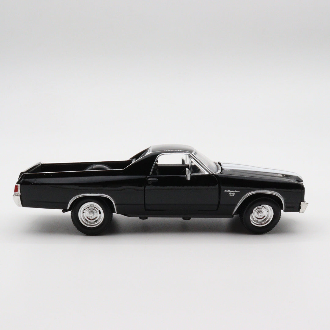 NewRay 1970 Chevrolet EI Camino SS|Muscle Car Collection|Vintage Model Car for Collectors|Classic Metal Car|Scale 1/24 Black Diecast Car