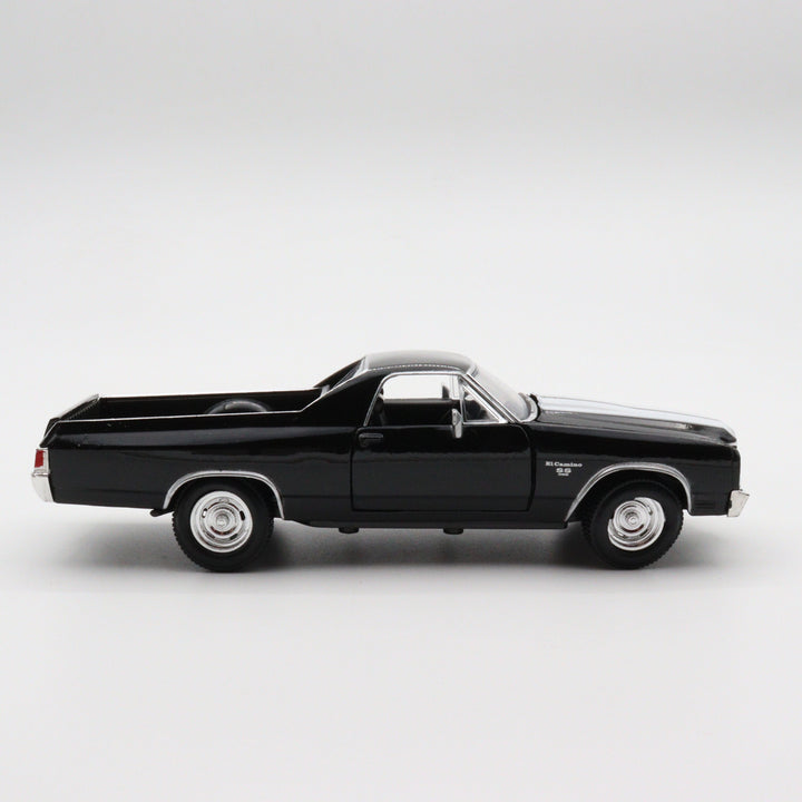 NewRay 1970 Chevrolet EI Camino SS|Muscle Car Collection|Vintage Model Car for Collectors|Classic Metal Car|Scale 1/24 Black Diecast Car
