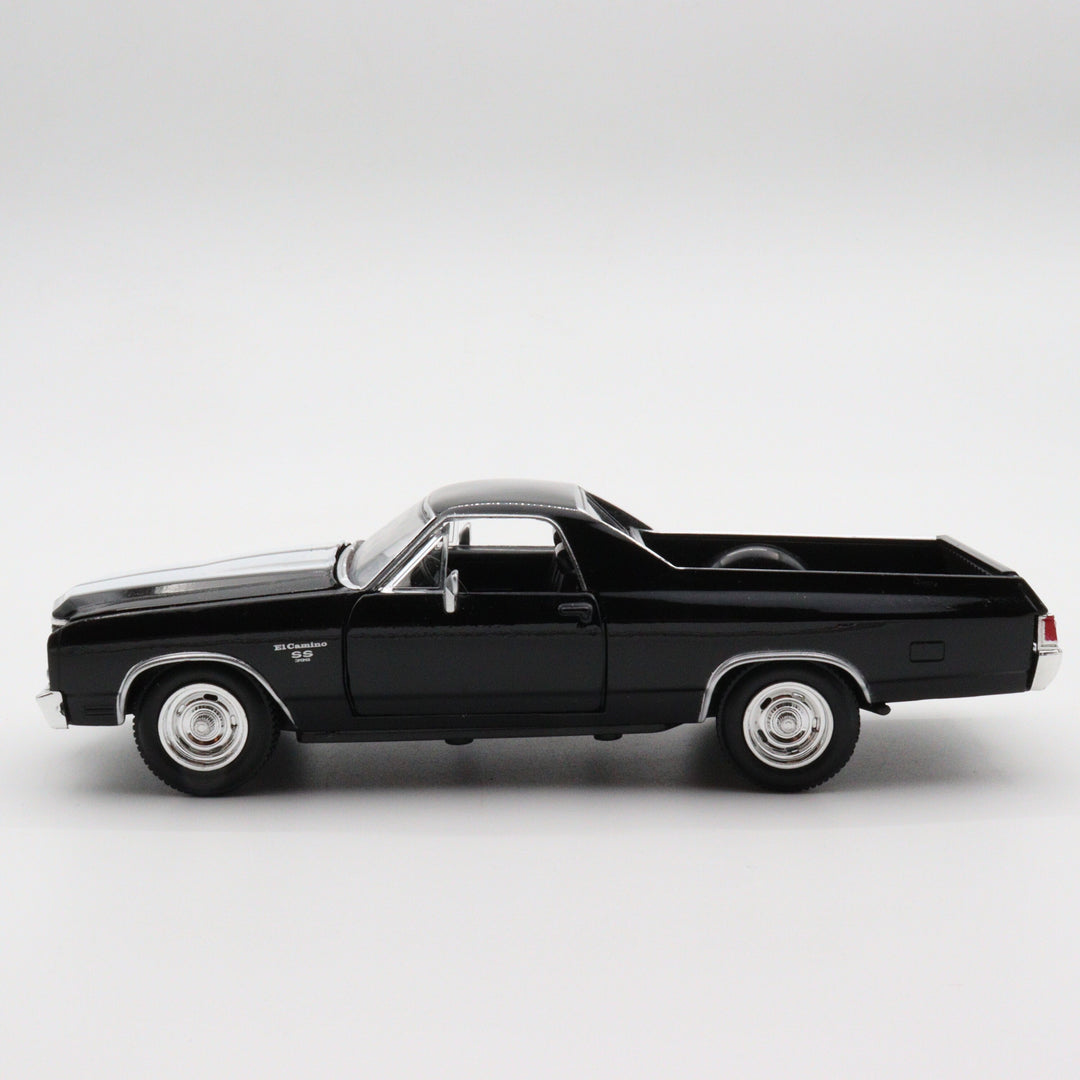 NewRay 1970 Chevrolet EI Camino SS|Muscle Car Collection|Vintage Model Car for Collectors|Classic Metal Car|Scale 1/24 Black Diecast Car