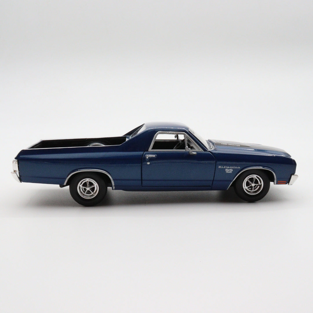 Motormax 1970 Chevy El Camino SS 396|Scale 1/24 Blue Diecast Car|Pickup Model Car|Vintage Model Car for Collectors|Classic Metal Car for Dad