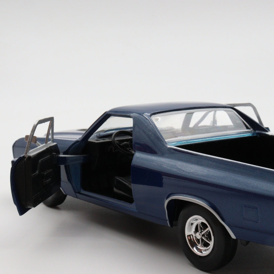 Motormax 1970 Chevy El Camino SS 396|Scale 1/24 Blue Diecast Car|Pickup Model Car|Vintage Model Car for Collectors|Classic Metal Car for Dad